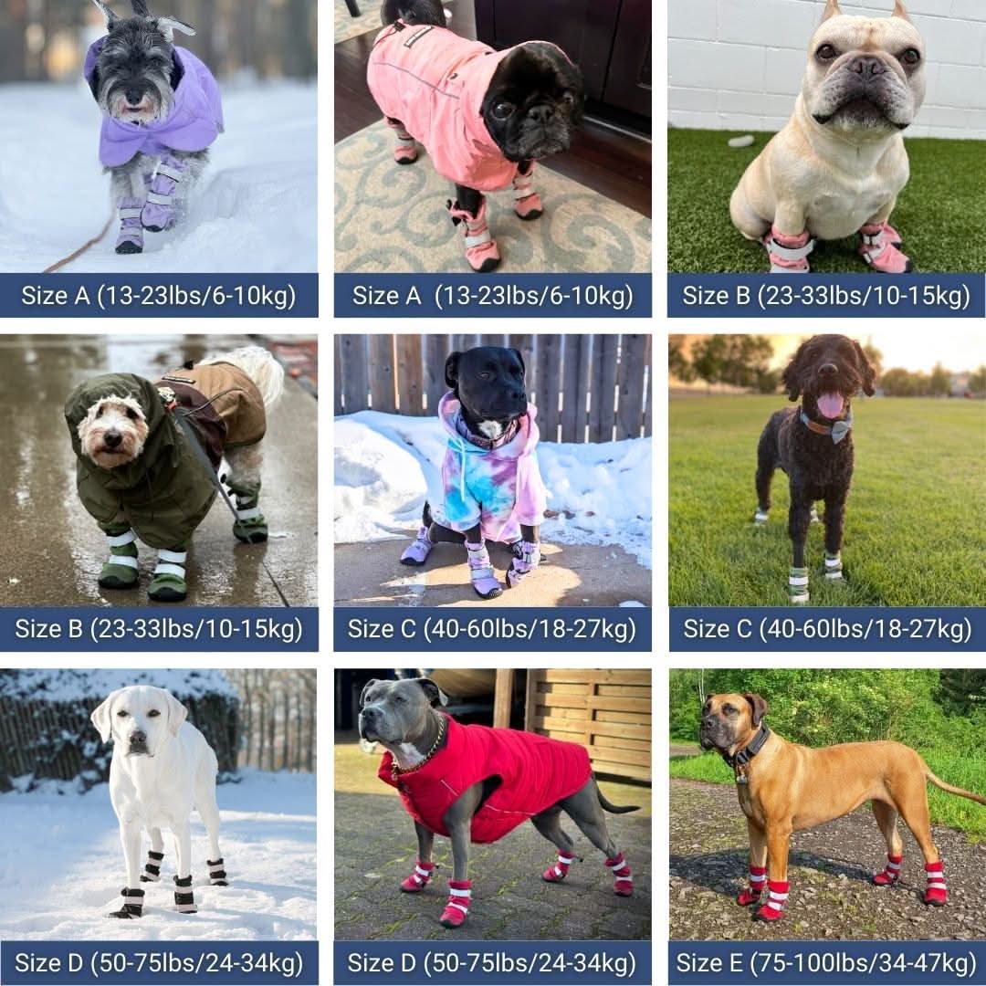 Dog Rainboots, Waterproof Dog Shoes - Brown